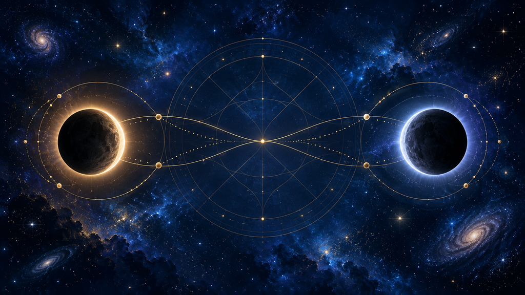 Rahu and Ketu shown as celestial nodes in a Vedic chart