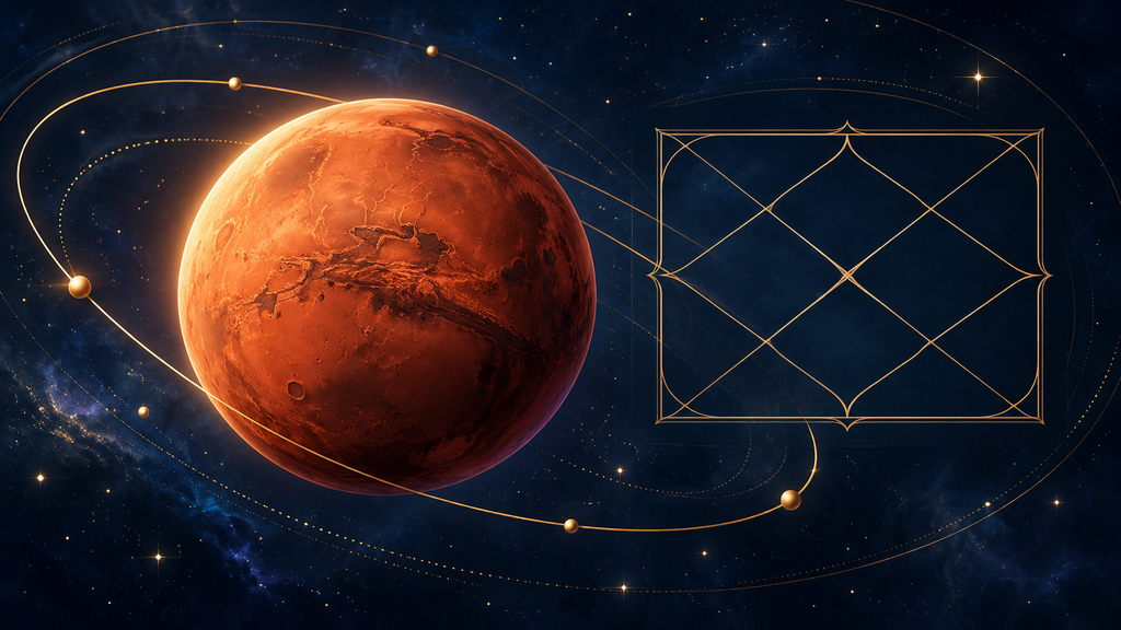 Horoscope chart illustration for Mangal Dosha analysis